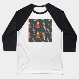 Rocket Pattern Baseball T-Shirt